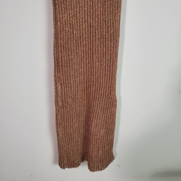 Revolve One Grey Day Dani Tank Dress Small Tan Ribbed Midi Timeless Modern - Picture 4 of 13